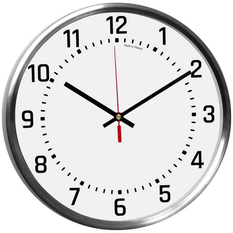 Medium-sized white Metal-cased Clock 6411AT