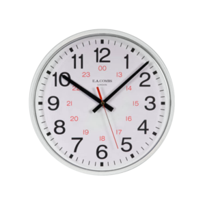 Medium-sized Metal-cased 24hr Dial Wall Clock 6411.24