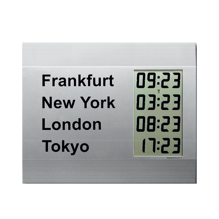 LCD Vertical time zone clock CW600