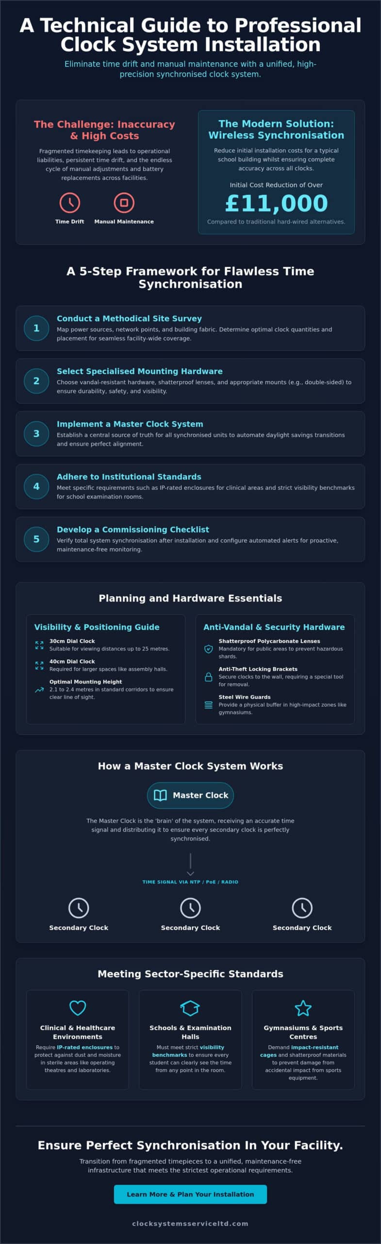 Commercial Wall Clock Installation: The Professional Guide to Synchronised Systems